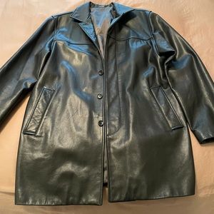 Leather jacket, mid length. Near perfect condition.